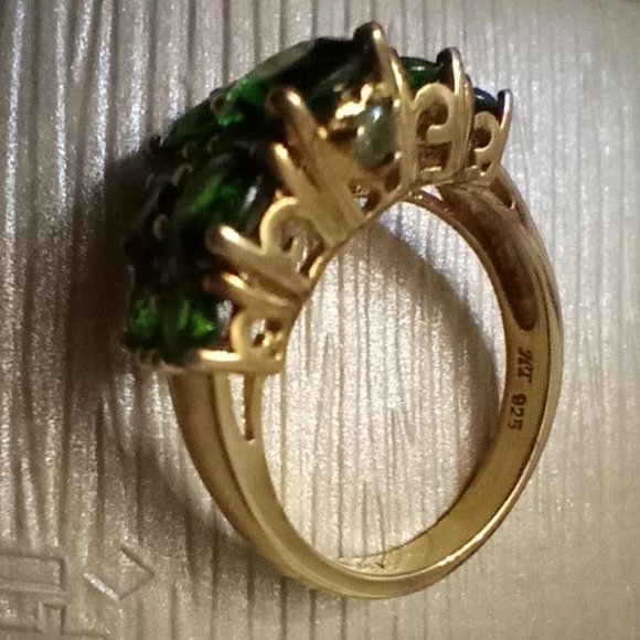 Beautiful chrome diopside ring - Picture 4 of 12
